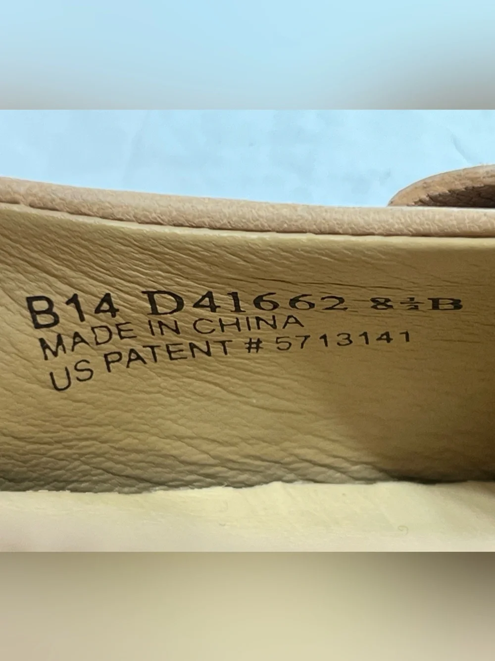 Cole Haan Nike Air Monica Ballet Flats Tan Leather Cap Toe Bow D41662 Women 8.5B